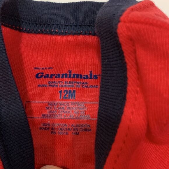 NEW Garanimals | Boys 2 Pair LONG SLEEVE Pajamas PJS Navy Blue Red Sports Monkey - Picture 4 of 6